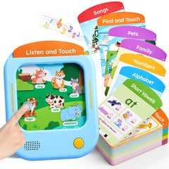 JoyCat Kids Learning Tablet cover with bright design for screen-free exploration.