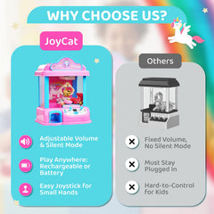 JoyCat mini plush toys visible inside for rewards.