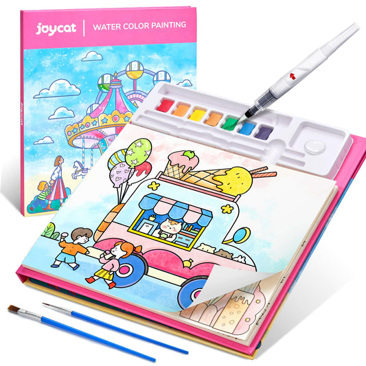 JoyCat Paint with Water book coverβbright design invites immediate creative play.