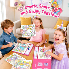 JoyCat portable watercolor set sized 9.64 by 8.70 inches.