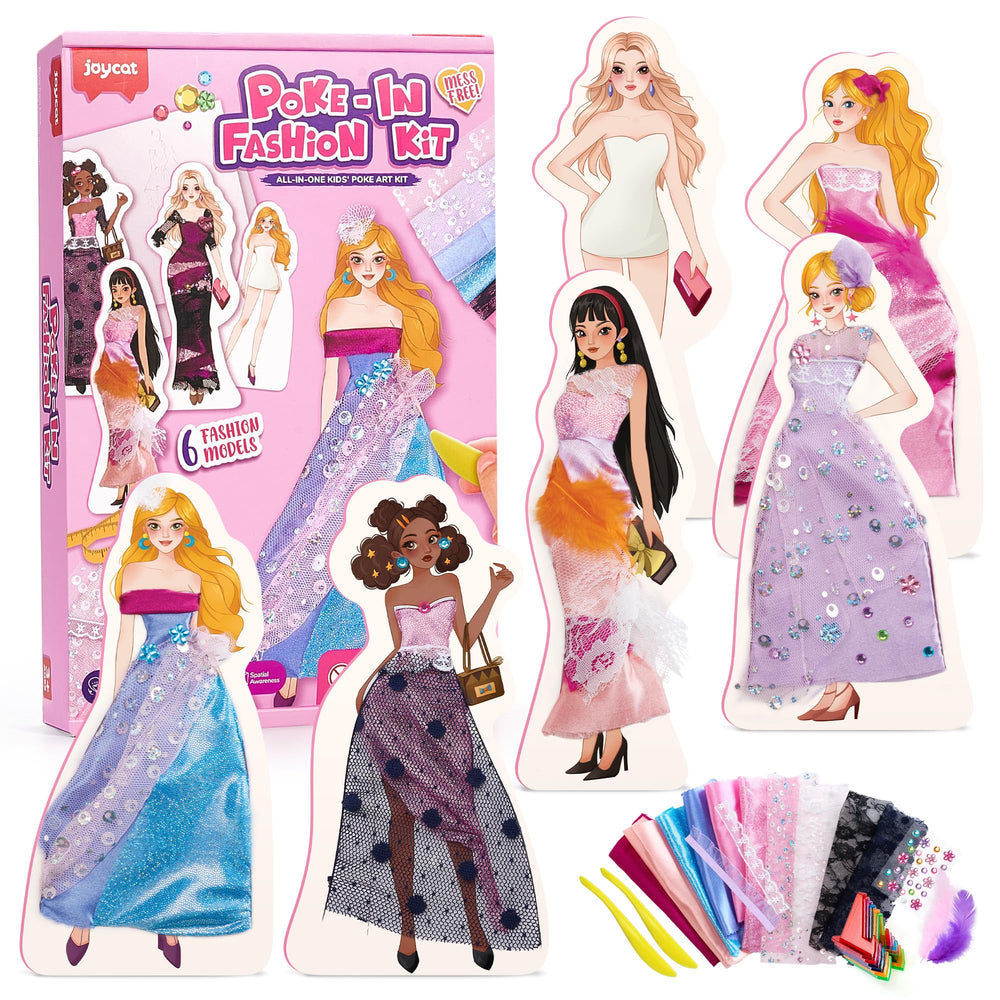 JoyCat poke-in fashion mannequins with real fabric for imaginative dress-up play