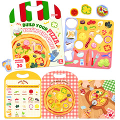 JoyCat reusable sticker book with pizza-cover supports imaginative play on the go.