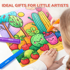 JoyCat markers shown with kids coloring sessions and imaginative play.