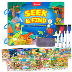 JoyCat Seek & Find Game Book, Dinosaur World: boosts focus during travel