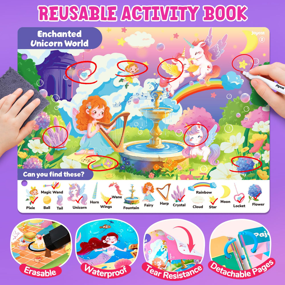 JoyCat Seek and Find Pet Spa theme page stimulating imaginative play