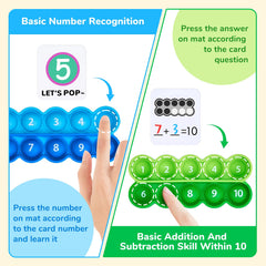 JoyCat sensory buttons provide tactile focus during math activities.