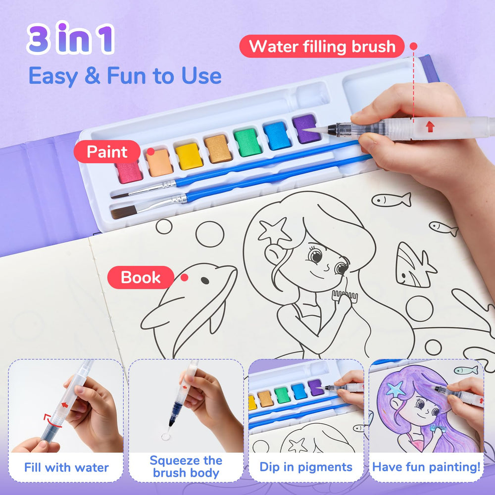 JoyCat travel-friendly watercolor book makes a great gift.