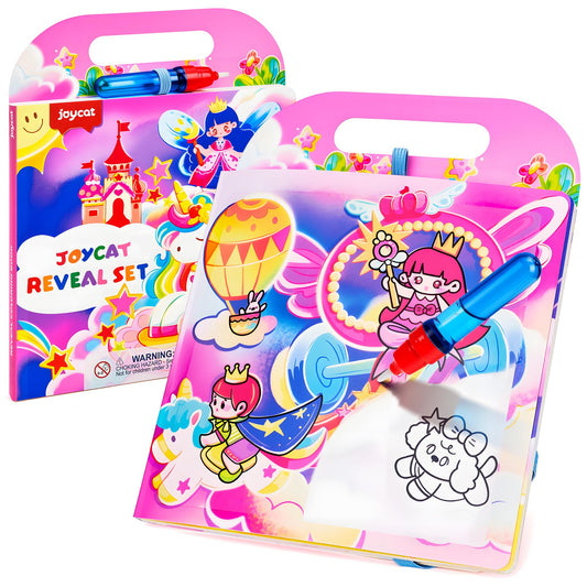JoyCat Unicorn Water Coloring Book cover showing a magical unicorn scene for mess-free play.
