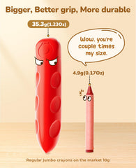 JoyCat washable crayons wipe clean from hands and surfaces