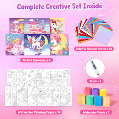 JoyCat watercolor pages collection enables color blending and creative concentration.