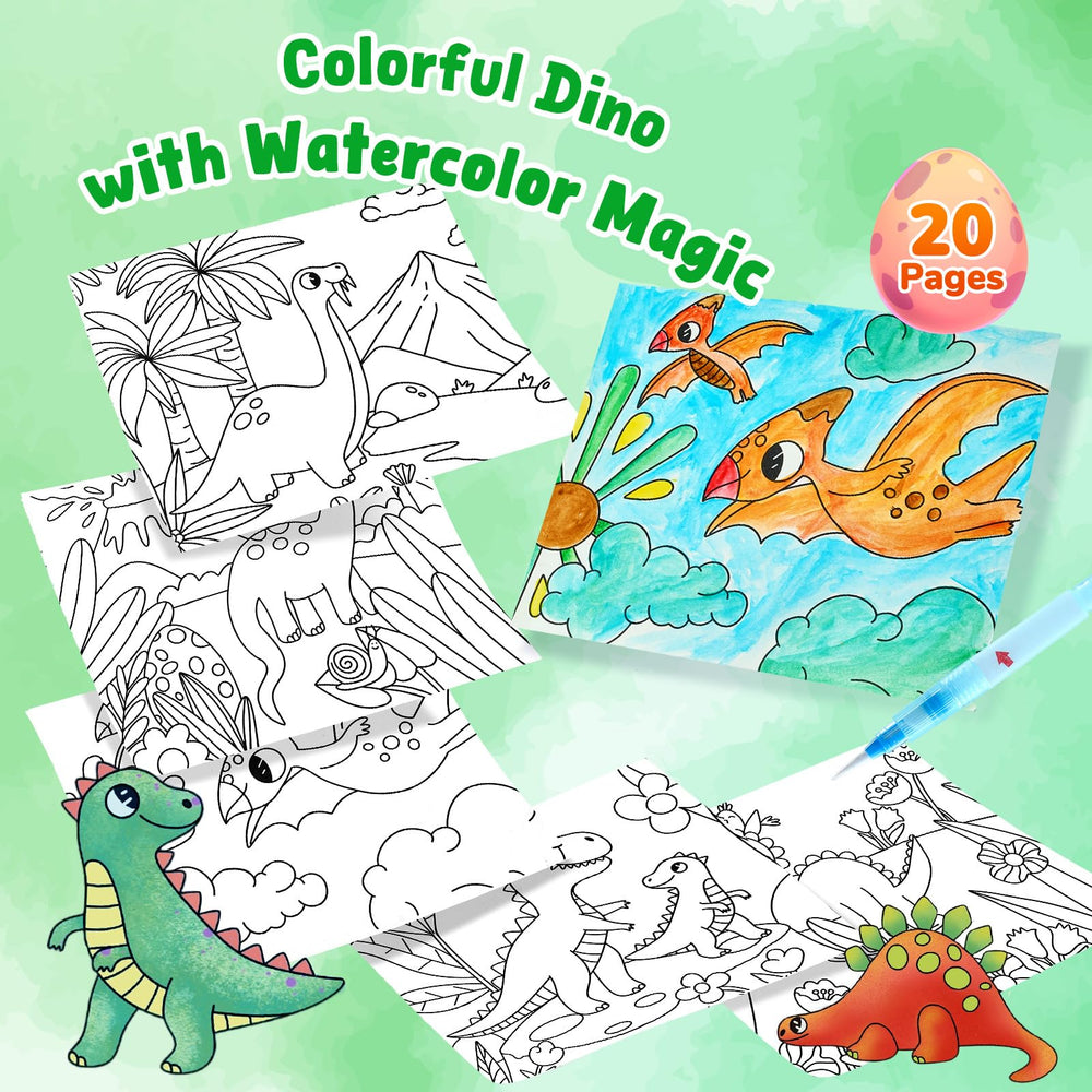 JoyCat water color paint and brush in pack for quick, mess-free creativity.