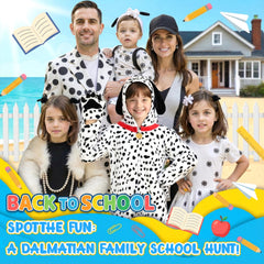 Joycover Dalmatian costume kids unisex fit suits boys and girls for versatile costumes.