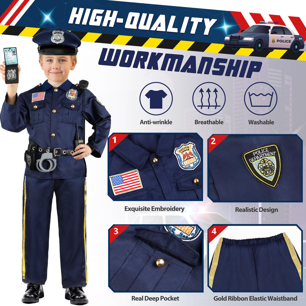 Joycover police hat completes the authentic officer look for role-play.