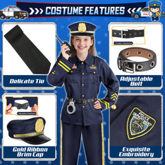 Joycover police costume hat for an authentic look during pretend patrols.