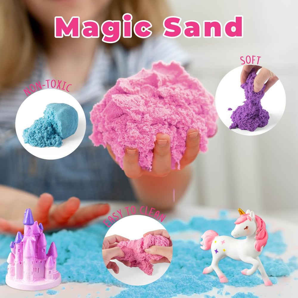JOYEEMAX Crystal accents add sparkle to the DIY unicorn garden.