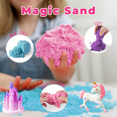 JOYEEMAX Crystal accents add sparkle to the DIY unicorn garden.