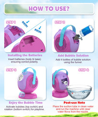 Joyfuture bubble machine uses durable ABS for safe play.