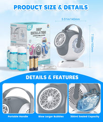 Joyfuture included accessories bundle with bubble solution and USB cable for quick setup