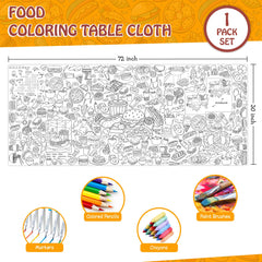 JOYGATHER groovy coloring tablecloth daisy pattern supports kids' creative activities