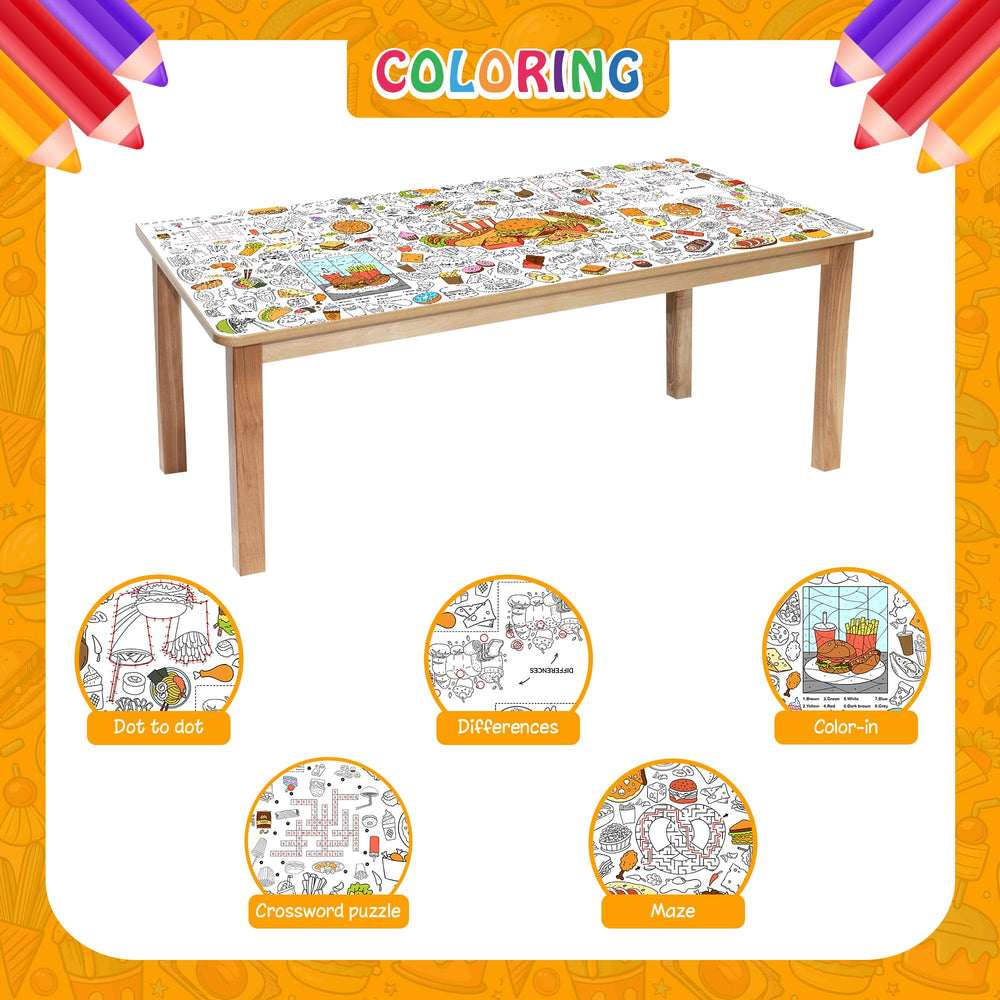 JOYGATHER groovy coloring tablecloth retro designs sparks imaginative play and decor