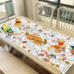 JOYGATHER kids party activities tablecloth invites collaborative coloring sessions