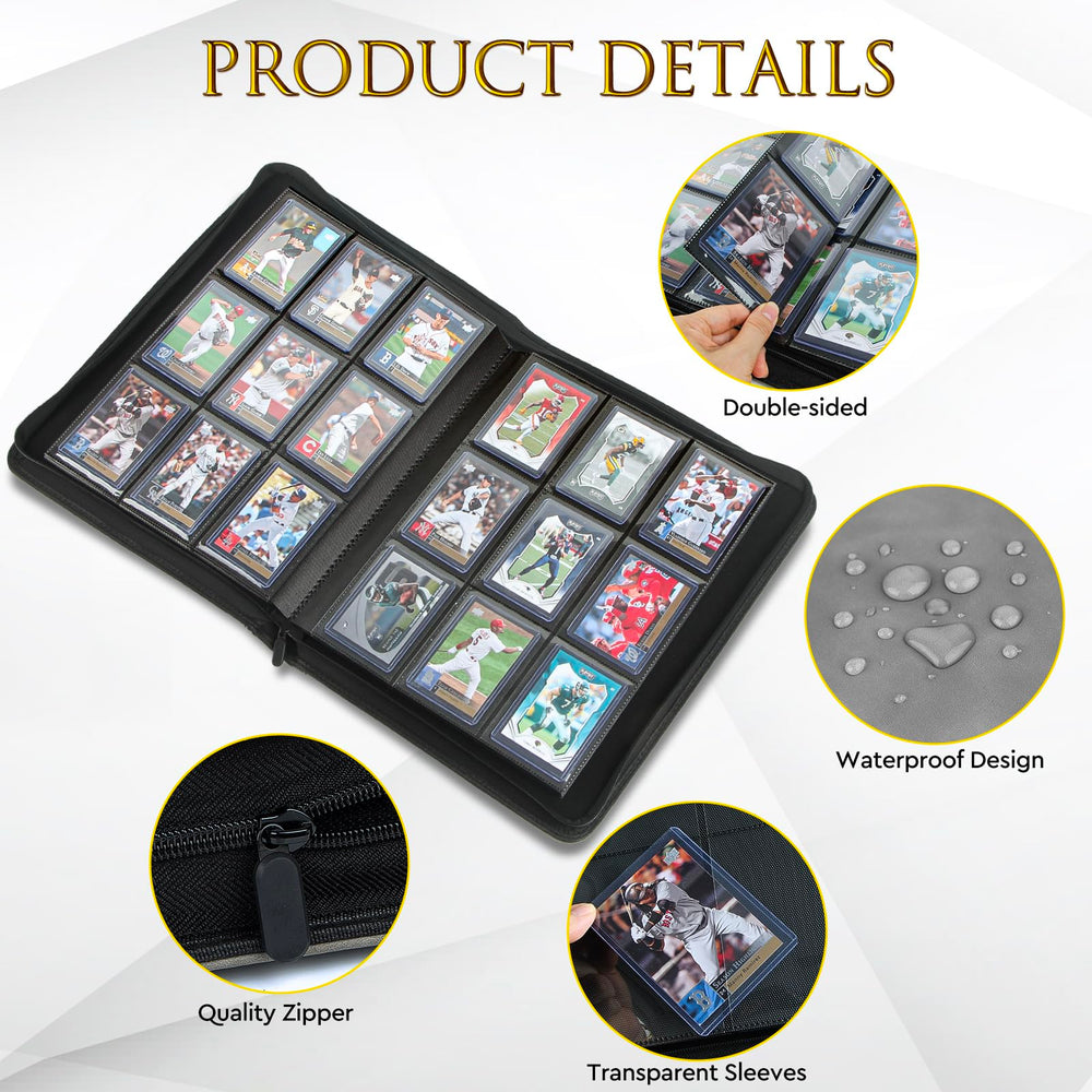JoyHood top loader binder interior pockets enable quick viewing of top loaders