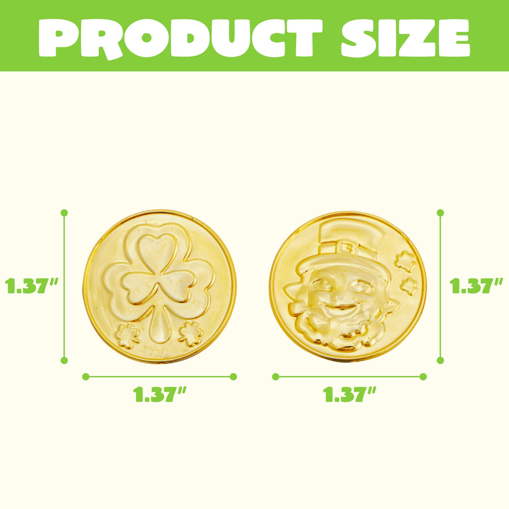 JOYIN 120 Pcs gold coins with hat pattern for decorations and activities.