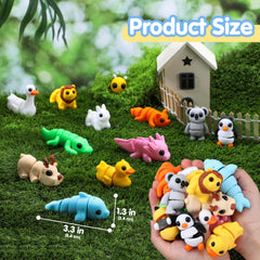 JOYIN 12P Animals Set swans β delicate, poseable mini figures for display and play.
