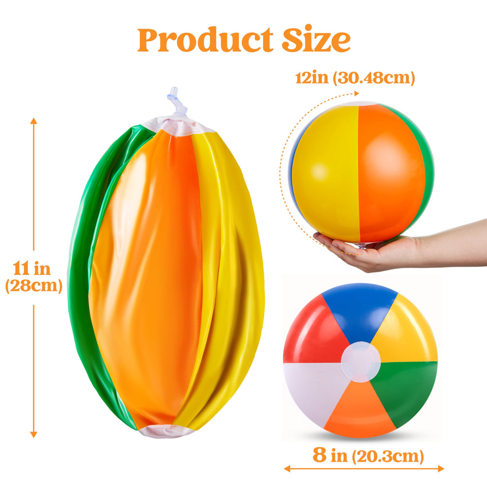 JOYIN rainbow beach balls used as luau decor and gifts
