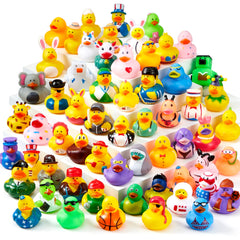 JOYIN 15-pack rubber ducks in a mesh bag for easy storage and transport