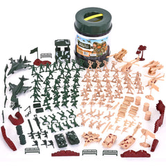 JOYIN 164-piece military playset bucket for imaginative play and coordination.