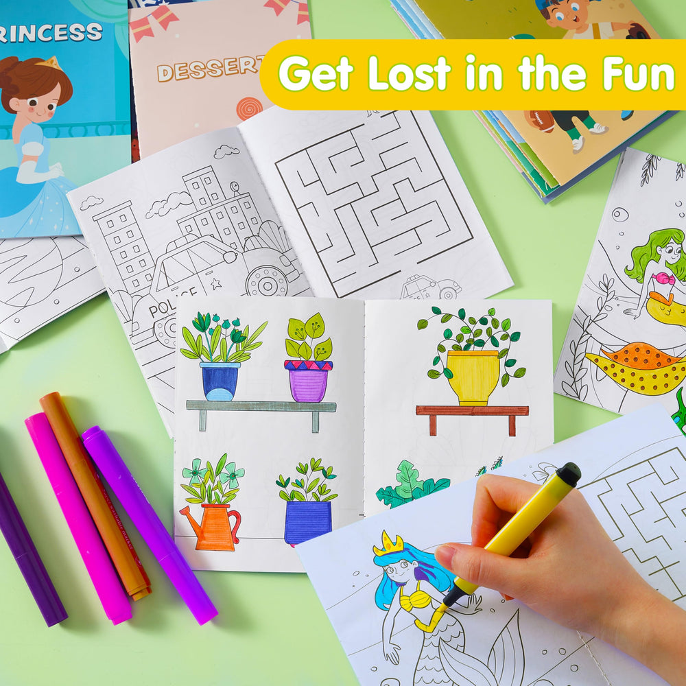 JOYIN 24-pack coloring books featuring dinosaurs for party favors and stockings