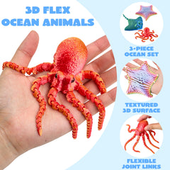 JOYIN 3D ray fidget with articulated movement for focus.
