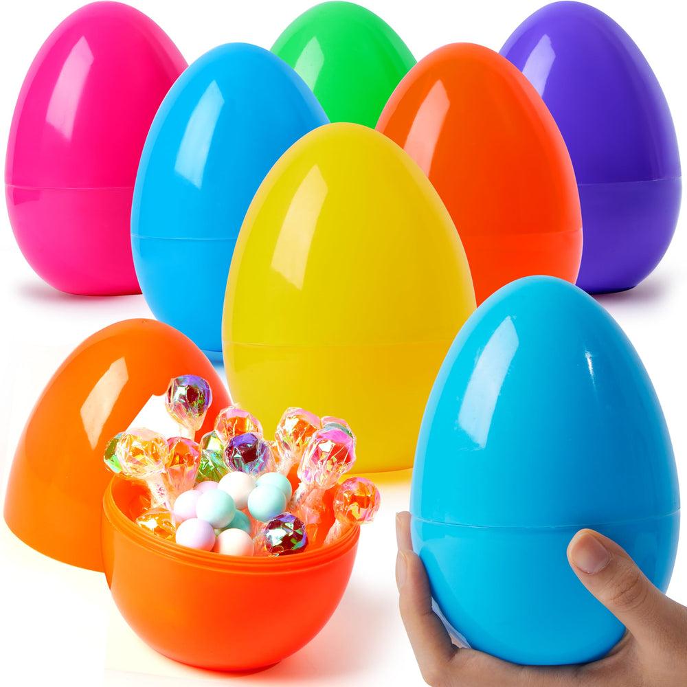 JOYIN 6-inch jumbo Easter egg in vibrant colors for easy spotting during hunts