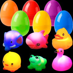 JOYIN 6pcs prefilled Easter eggs with light-up bath toys for exciting bath time