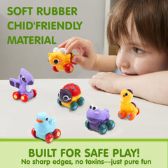 JOYIN Animal Cars frog — soft vehicle toy for bath and sensory play.