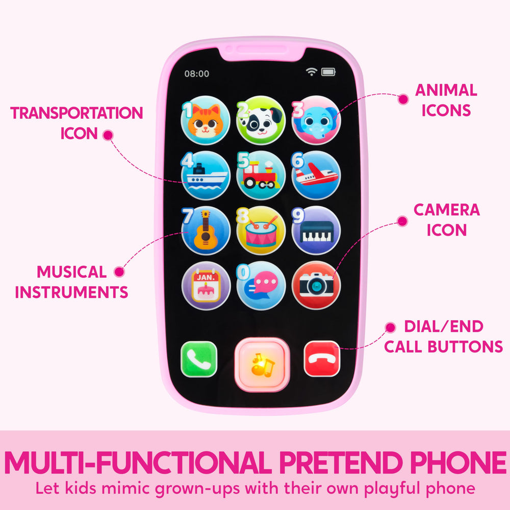 JOYIN baby learning phone safe ABS plastic ensures child-friendly use.