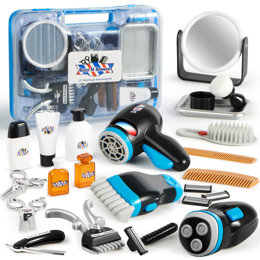 JOYIN barber shop shaver toy for kids encourages imaginative grooming play