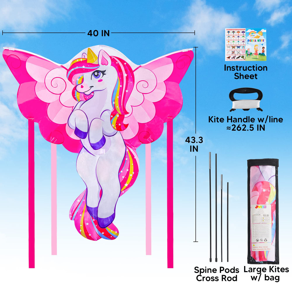 JOYIN large unicorn beach kite for joyful outdoor moments