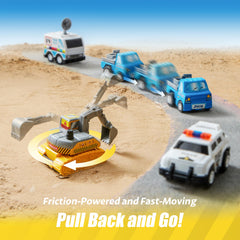 JOYIN bread truck pull-back toy, lively city delivery scenes for creative play