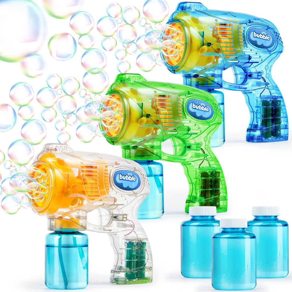 JOYIN bubble guns trio pack ready for outdoor play and laughter.