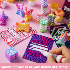 JOYIN candy-free gift idea demonstrated by vibrant spiral fidgets