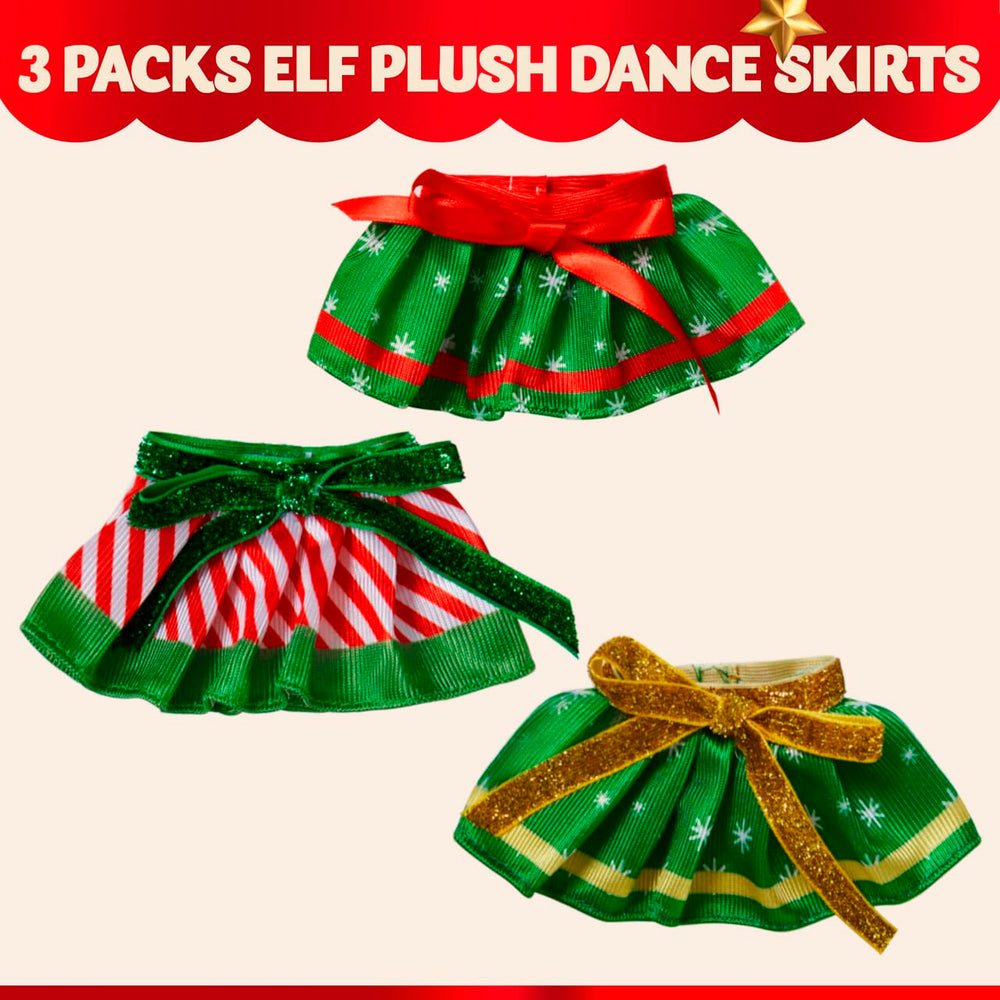JOYIN doll skirt with star dots and gold sash, adds sparkle to holiday outfits