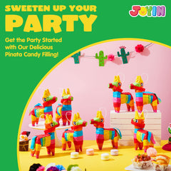 JOYIN mini donkey pinatas with hanging loop for easy ceiling or doorway display.