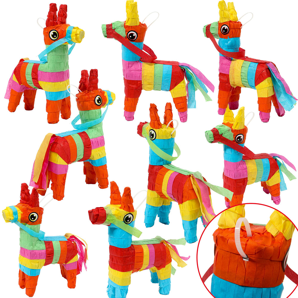 JOYIN mini pinatas size reference highlights 5.7 by 7.5 inches.