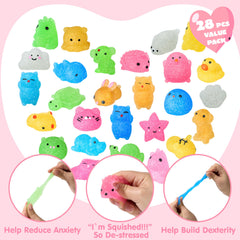 JOYIN classroom gift exchange setup with cute squishy toys and cards