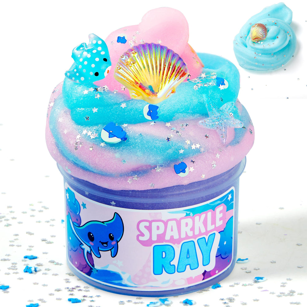 JOYIN Cloudfin Manta Ray Slime 8oz shows soft texture for sensory play and stress relief