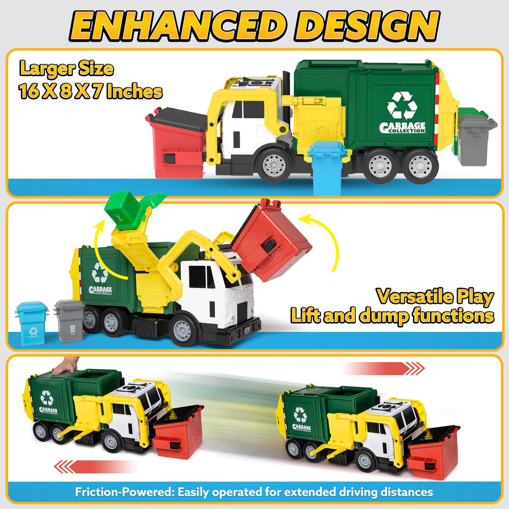 JOYIN color-coded trash bins reinforce recycling and sorting concepts during play.