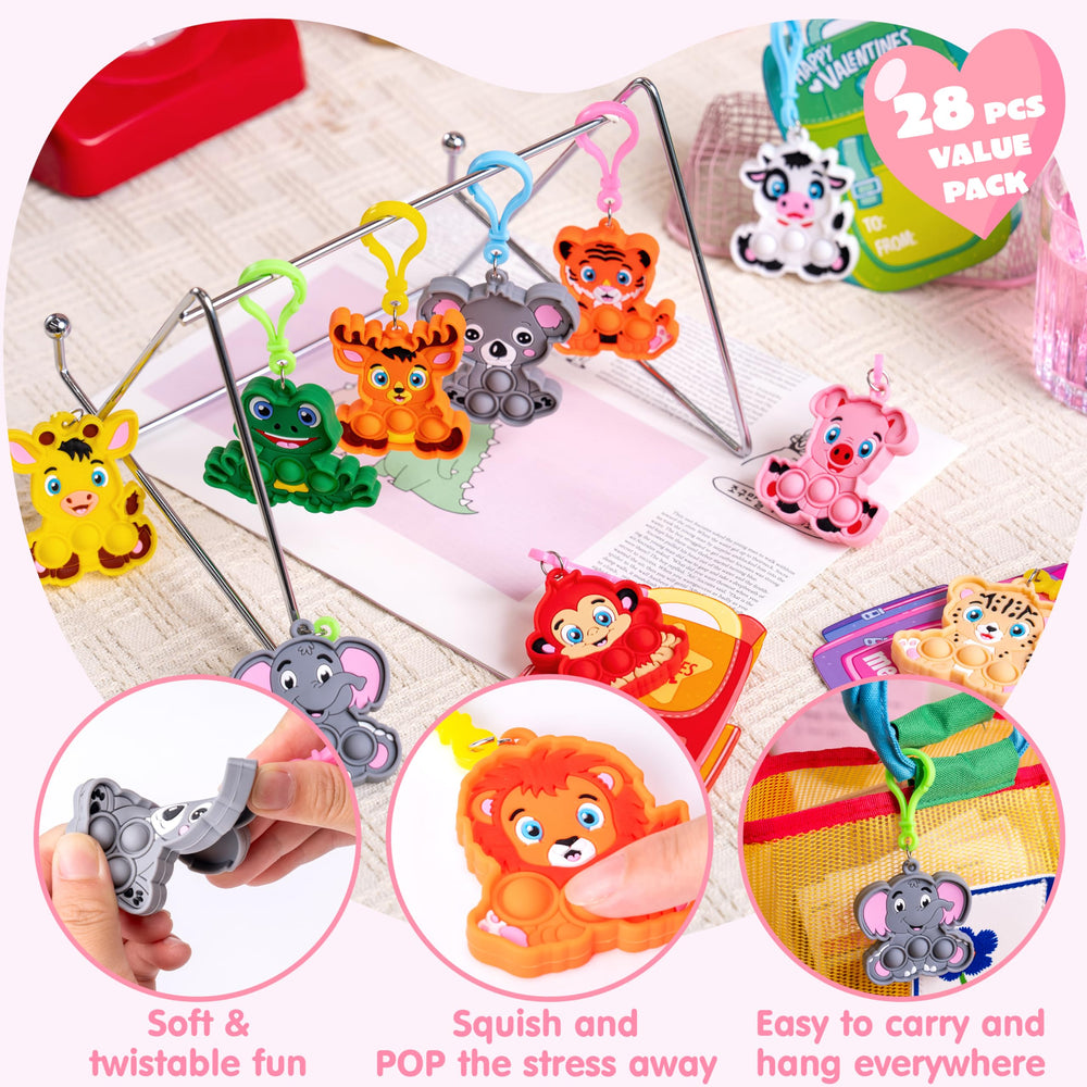 JOYIN colorful animal keychains spark curiosity and sensory engagement.