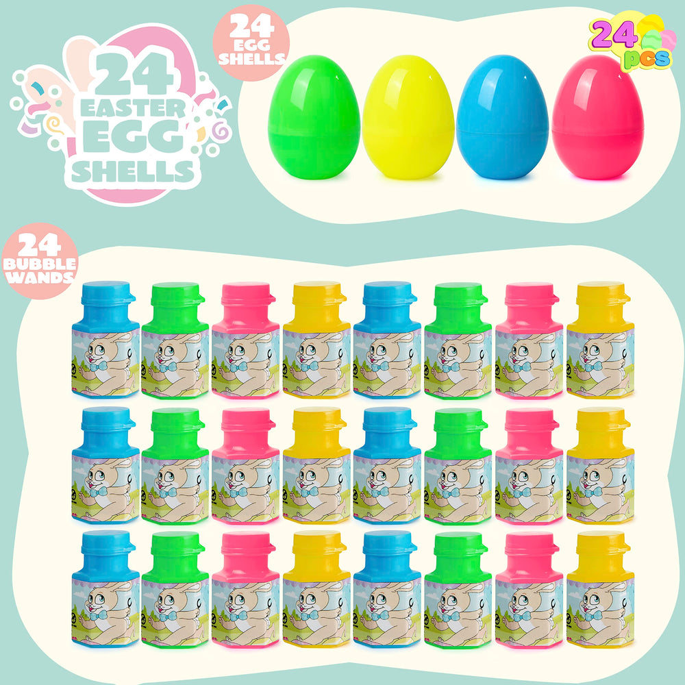 JOYIN colorful eggs with bubble wands for classroom rewards and parties.